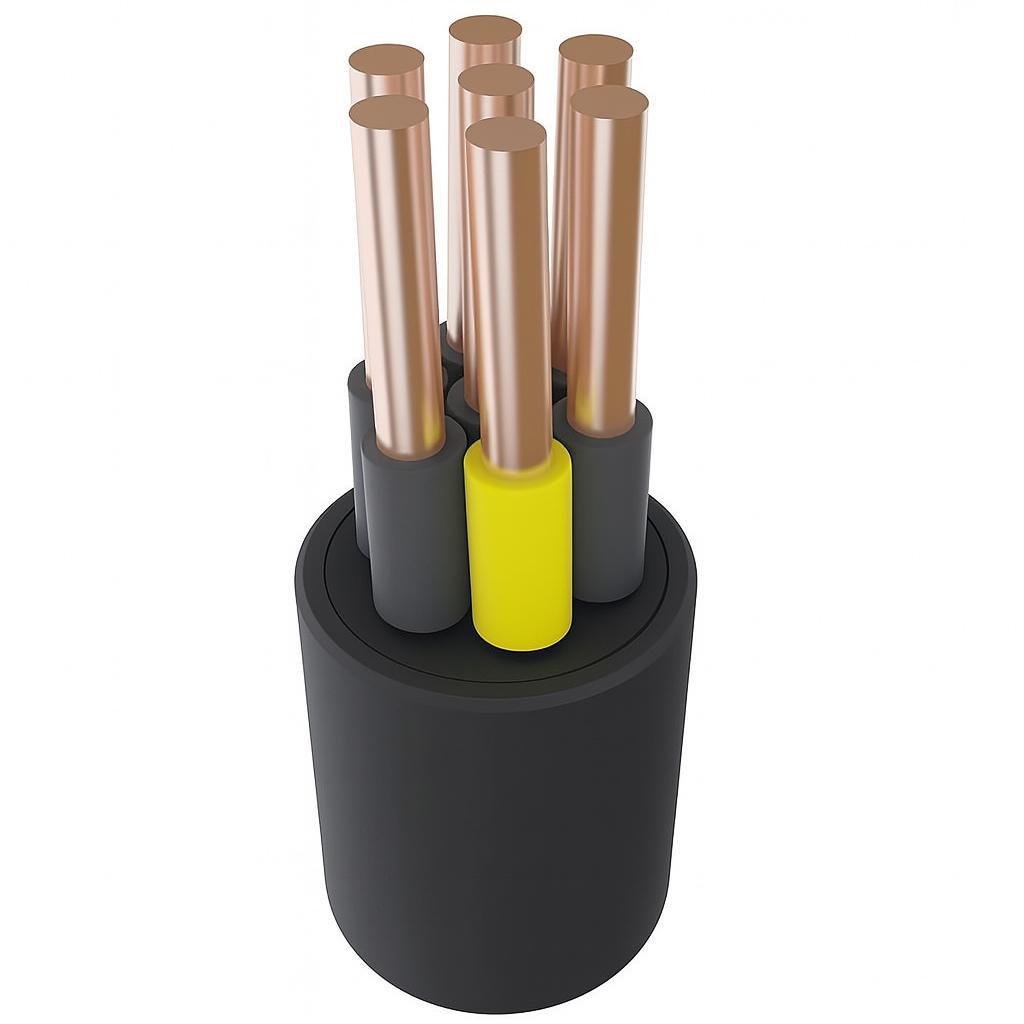 Провід мідний ГАЛ-КАТ GK ПВС гнучкий круглий 7х1,5 Чорний (ГК000023121)