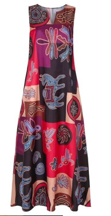 Платье длинное летнее хлопок р. 46-50 (C2746-XXL)