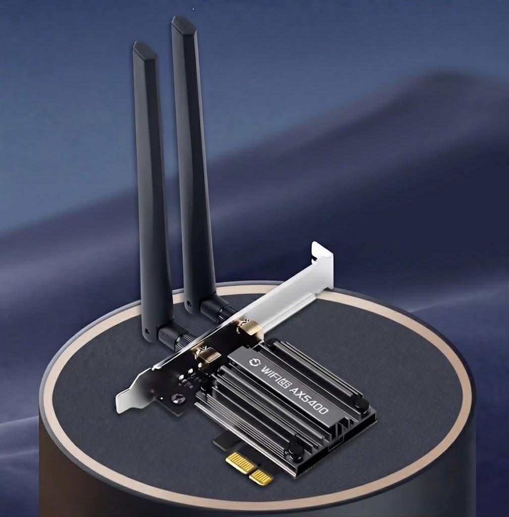 Контролер Wi-Fi 6 Bluetooth 5.3 AX5400 2.4G/5G/6Ghz PCIe адаптер Fenvi MT7922 тридіапазонний (2804827596)
