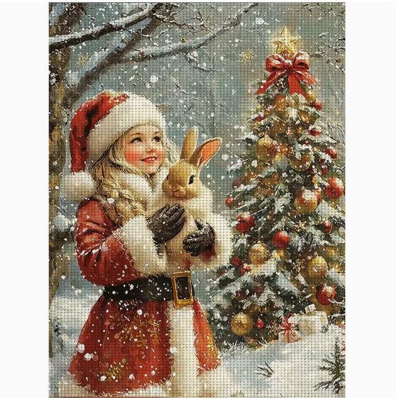 Набір для вишивання хрестиком ZUOANLF Зимова радість 14CT канва Аїда з нанесеним малюнком 30x40 см (2874799851)