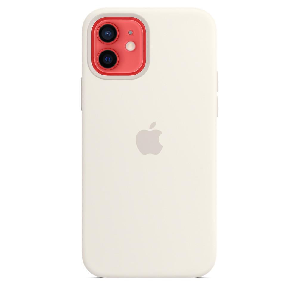 Силиконовый чехол-накладка Apple Silicone Case for iPhone 12 Mini, White (HC)(A) - фото 4