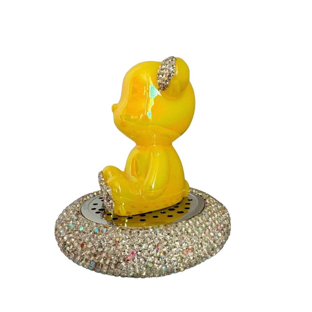 Ароматизатор автомобильный Мишка со стразами Жовтий (4554-Leader)