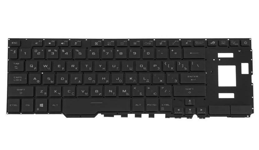 Клавиатура для ноутбука Asus GX551 series rus без фрейма/подсветки клавиш Black (169476)
