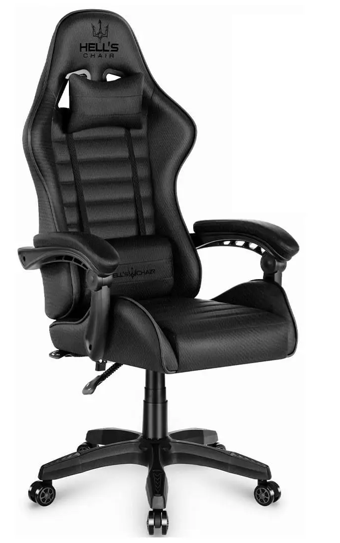 Крісло геймерське Huzaro Hell's HC-1003 Black тканина до 120 кг Чорний