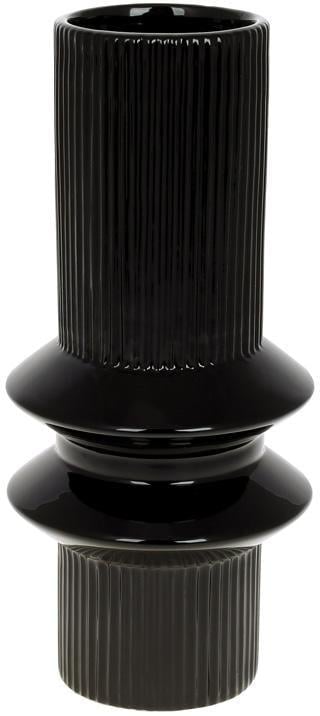 Ваза керамічна Stone Flower 12,6х12,6х28 см Чорний (BD-733-475)