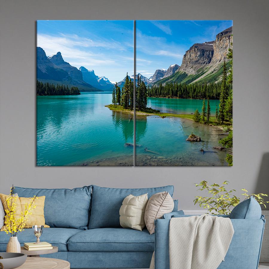 Картина природа Красивое озеро в горах Малайн 111x81 см (A1139-2)