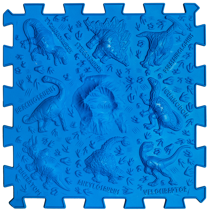 Развивающий коврик массажный Ortek Терразавры 1 эл. 26x26 см (OR00001486)