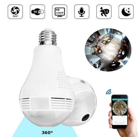 Панорамная потолочная WiFi IP камера видеонаблюдения Лампочка SMART CAMERA - фото 3 Панорамная потолочная WiFi IP камера видеонаблюдения Лампочка SMART CAMERA - фото 3