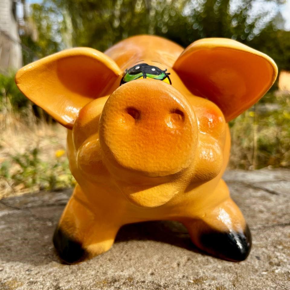 Скарбничка керамічна Весела Свинка 27x17x21 см (29614600)