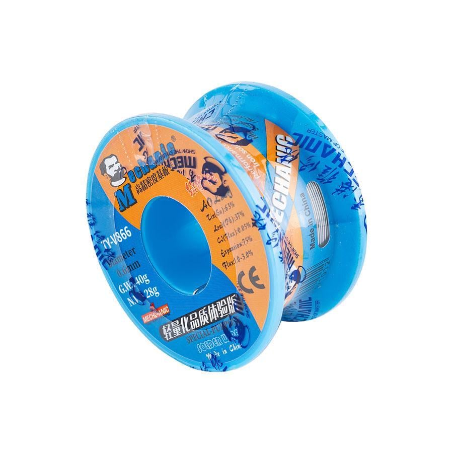 Паяльный припой MECHANIC TY-V866 с флюсом в проволоке d 0,6 мм (287333)