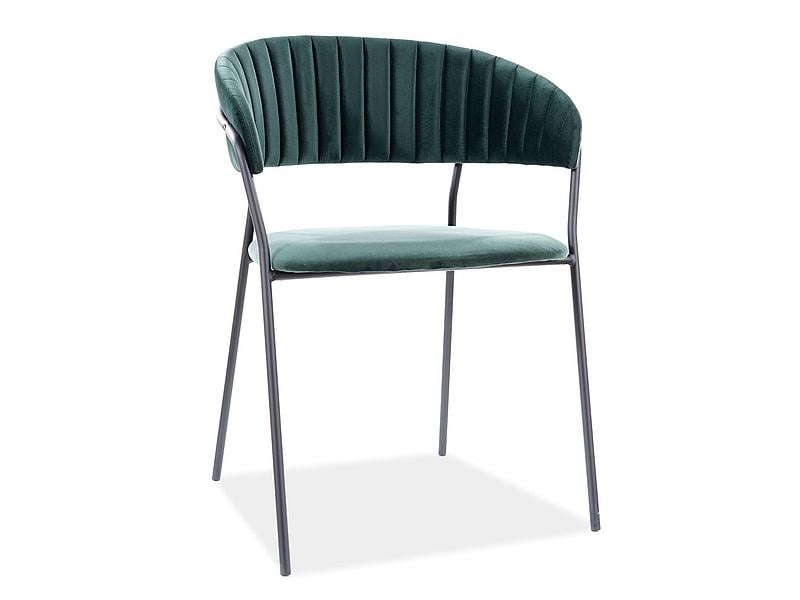 Стул LIRA B Velvet Черный/Зеленый (LIRAVCZ)