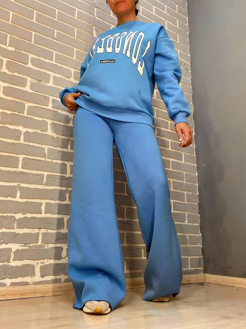 Свитшот женский QUZEN 488 long beach флис утепленный M Голубой (880) - фото 5 Свитшот женский QUZEN 488 long beach флис утепленный M Голубой (880) - фото 5