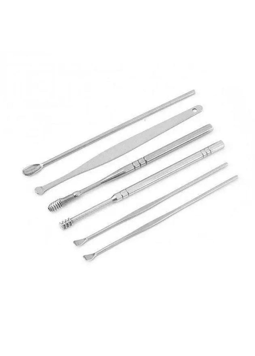 Набор инструментов для чистки ушей Good Idea Tool Set 6 пр. в футляре 11,7х10х3 см Фиолетовый (21152M) - фото 2