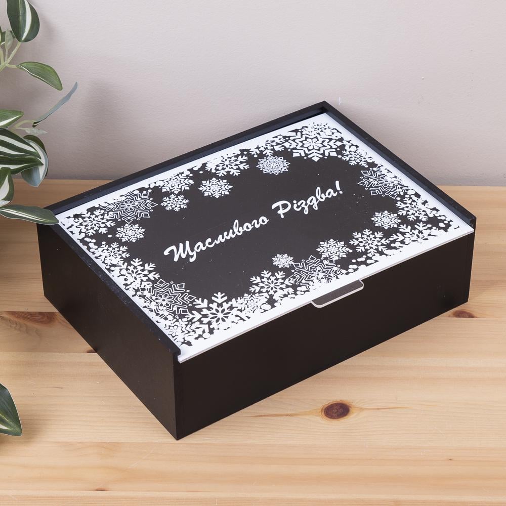 Коробка прямоугольная счастливого рождества 25 см (7085-6)