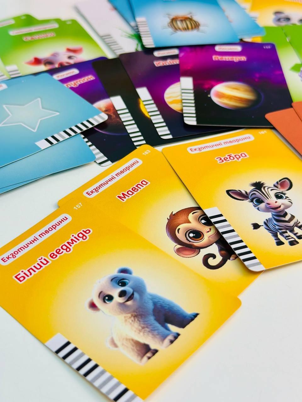 Картридер интерактивный Алфавит цифры с карточками 112 карт 224 на украинском языке (2743773609) - фото 2 Картридер интерактивный Алфавит цифры с карточками 112 карт 224 на украинском языке (2743773609) - фото 2