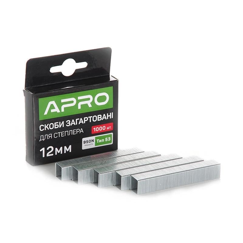 Скоби загартовані Apro 12х11,3х0,7 мм 1000 шт. (680148)