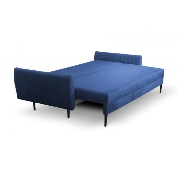 Диван розкладний Perfect Home Frezja натуральне дерево ДСП/тканина Velluto 25 Синій (49503) - фото 2 Диван розкладний Perfect Home Frezja натуральне дерево ДСП/тканина Velluto 25 Синій (49503) - фото 2