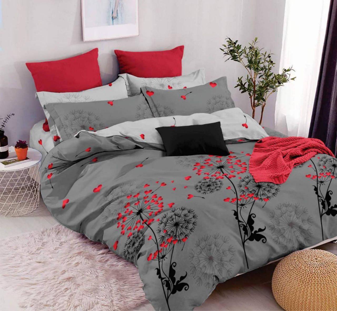 Комплект постельного белья двуспальный Одуванчики Gold Lux D бязь/коттон Серый (28809101) Комплект постельного белья двуспальный Одуванчики Gold Lux D бязь/коттон Серый (28809101)