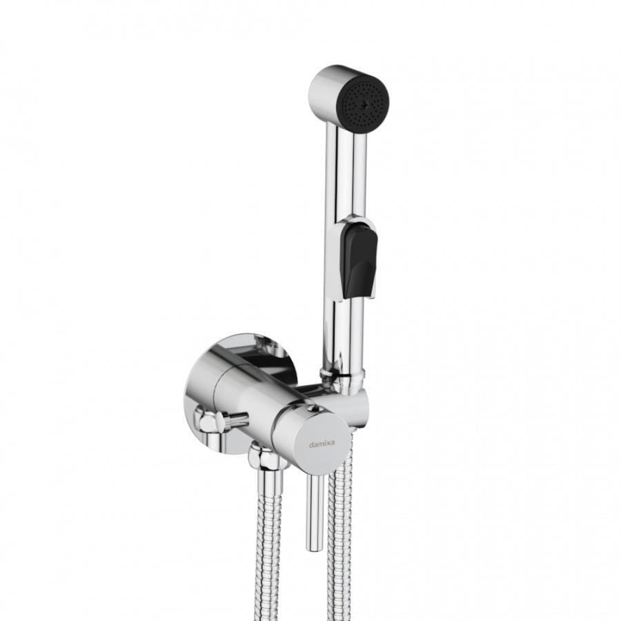 Смеситель монтируемый в стену Damixa 211000000 Option с гигиеническим душем и держателем (93322)