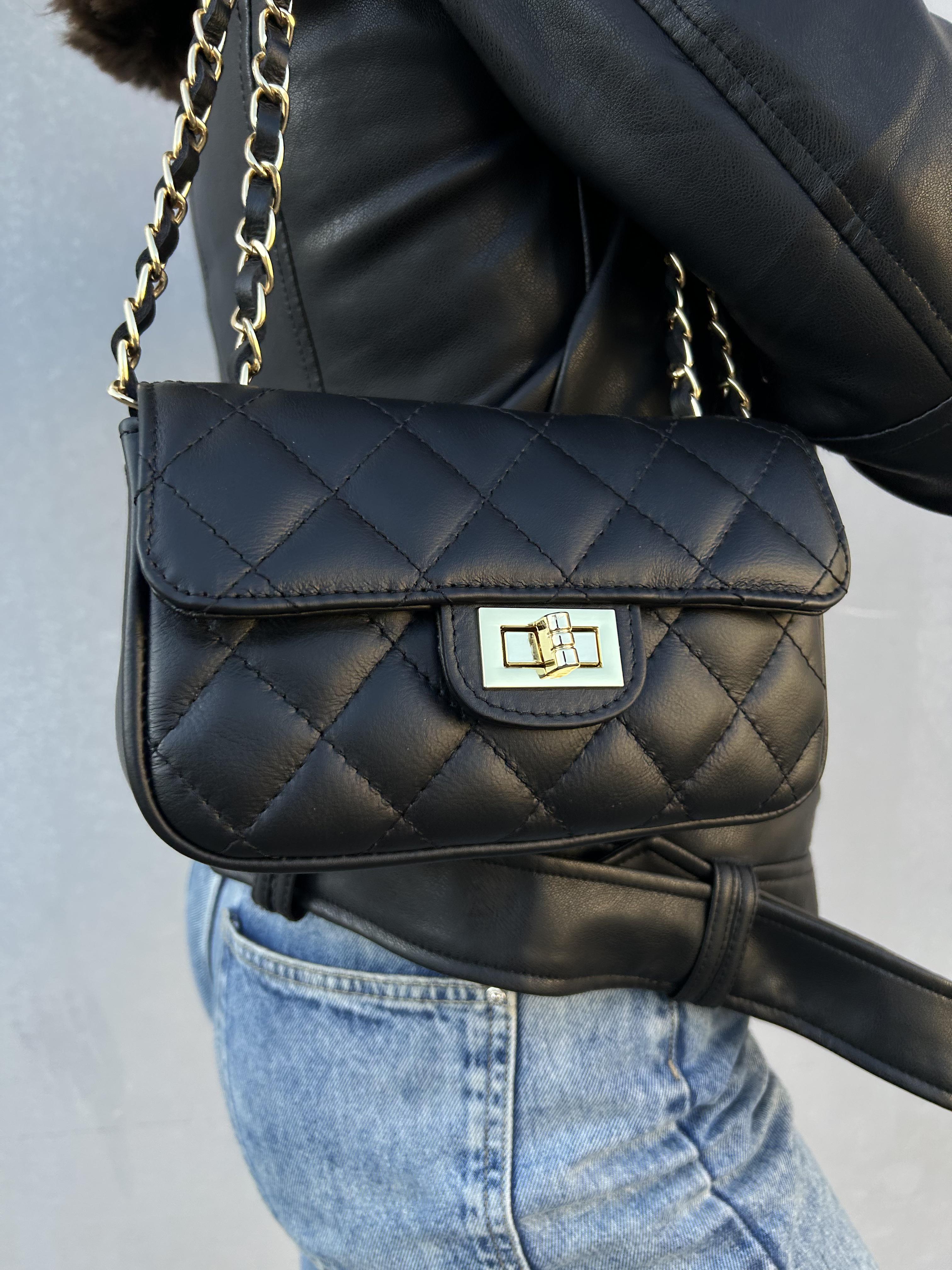 Сумка жіноча з натуральної шкіри Чорний (IT-1023-1)