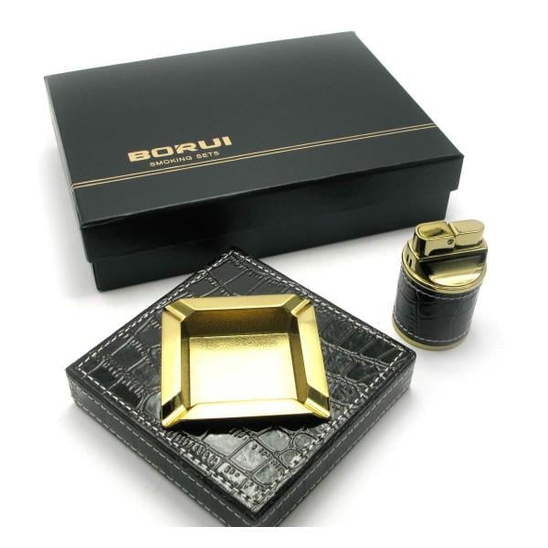 Пепельница настольная Black Hot и зажигалка 21х15,5х5 см (27222)