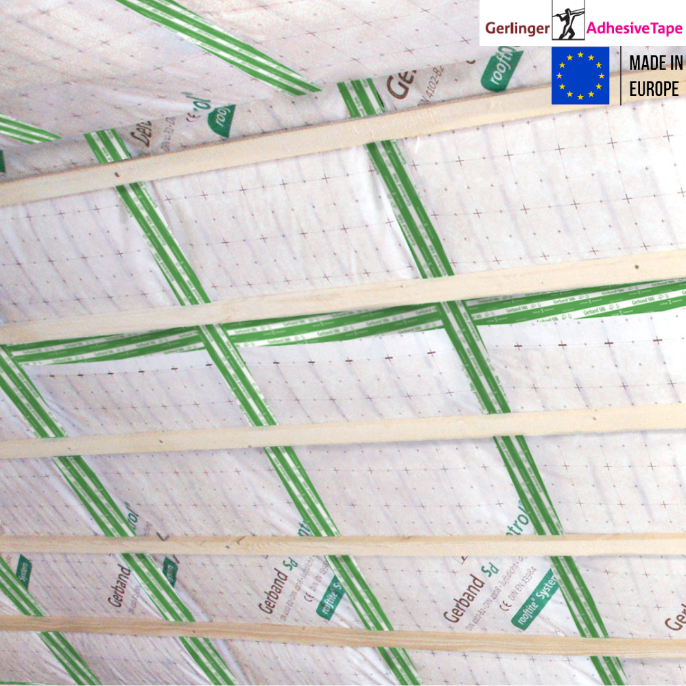 Лента клейкая пароизоляционная Gerband 586 60 мм x 25 м Зеленый (391027) - фото 7