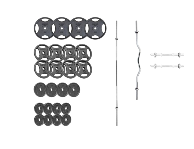 Набор штанга с гантелями RN-Sport грифы 4 шт. и металлические диски 100 кг (25550494)