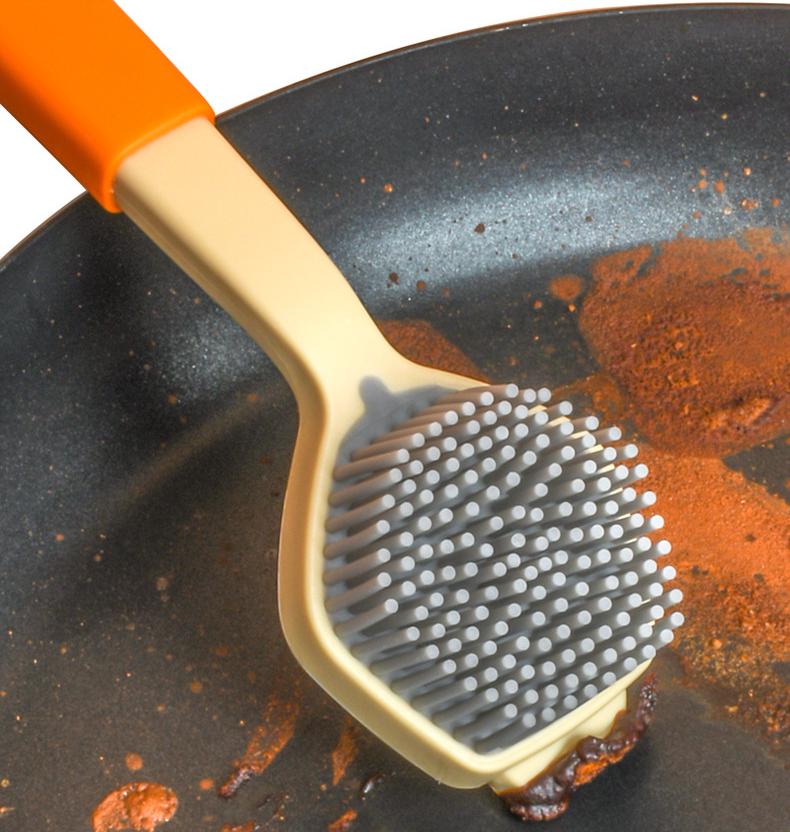 Щетка для мытья посуды 10930 26,8х6 см Оранжевый (4570708) - фото 5 Щетка для мытья посуды 10930 26,8х6 см Оранжевый (4570708) - фото 5