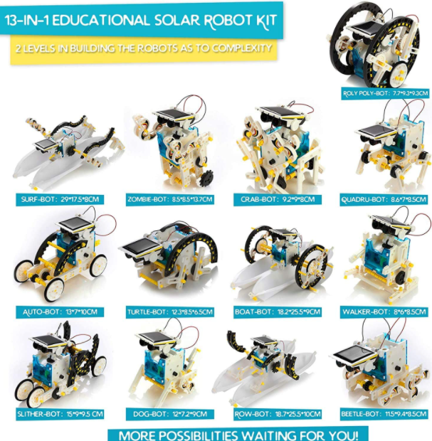 Современный Робот-конструктор на солнечных батареях Solar Robot 13в1 - фото 3