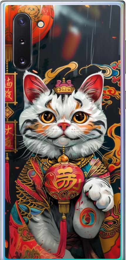 Чехол на Samsung Galaxy Note 10 China Cat v2 (6135t-1718-42517) Чехол на Samsung Galaxy Note 10 China Cat v2 (6135t-1718-42517)