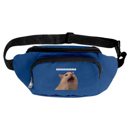 Поясная сумка-бананка Мемный кот Темно-синий (15046635-8-189474)