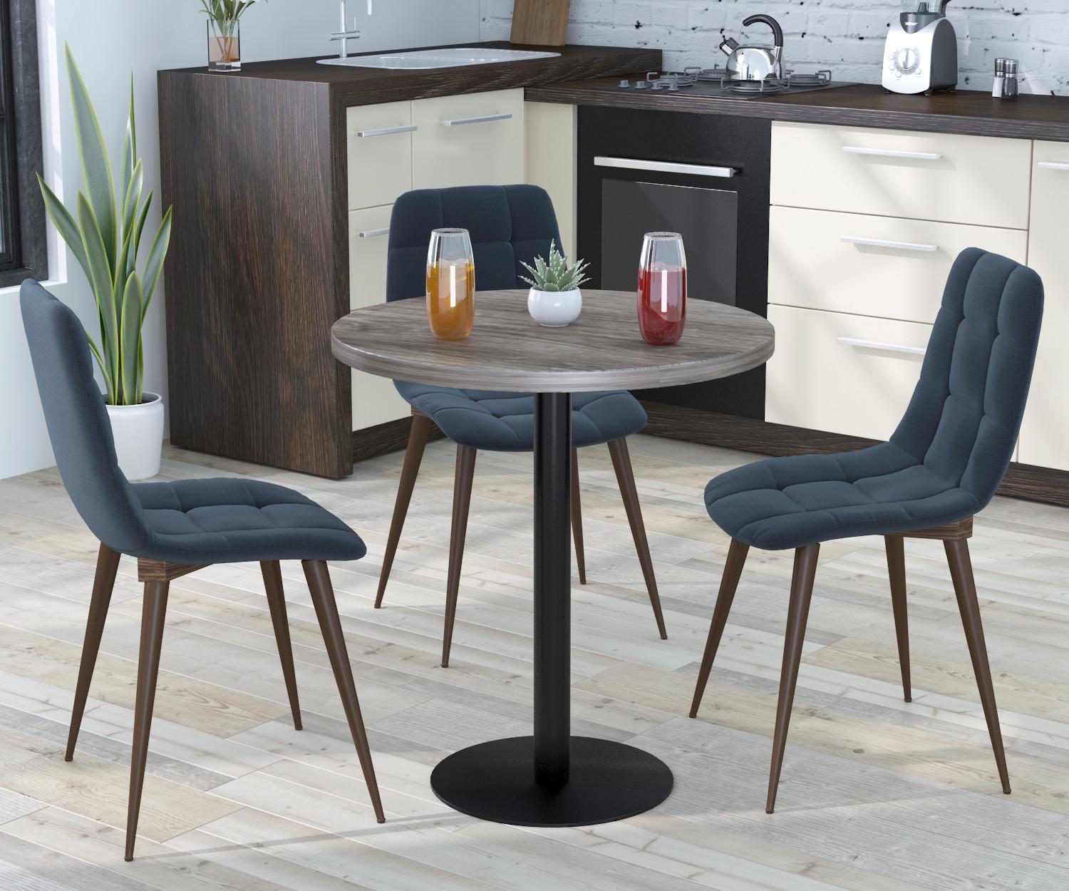 Стіл круглий обідній BS-450 D 70 см Дуб Палена