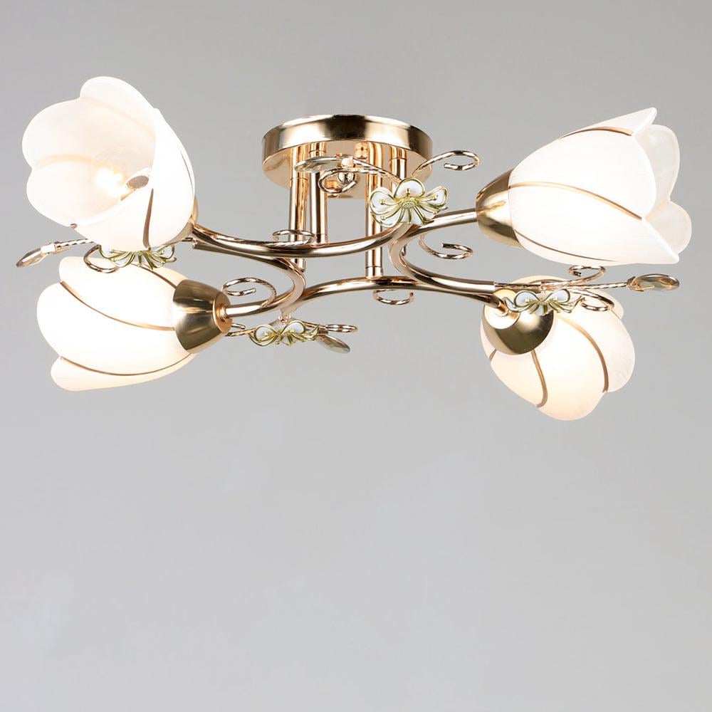 Люстра стельова Lighthouse SRS-18946/4 Золотий/Білий (112557)