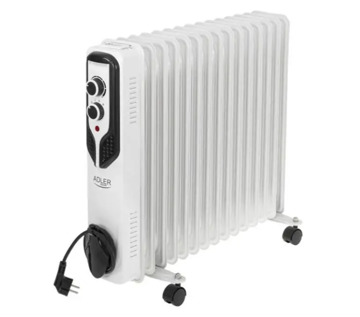 Масляный обогреватель Adler AD 7819 15 ребер 2500 Вт Белый (29716959)