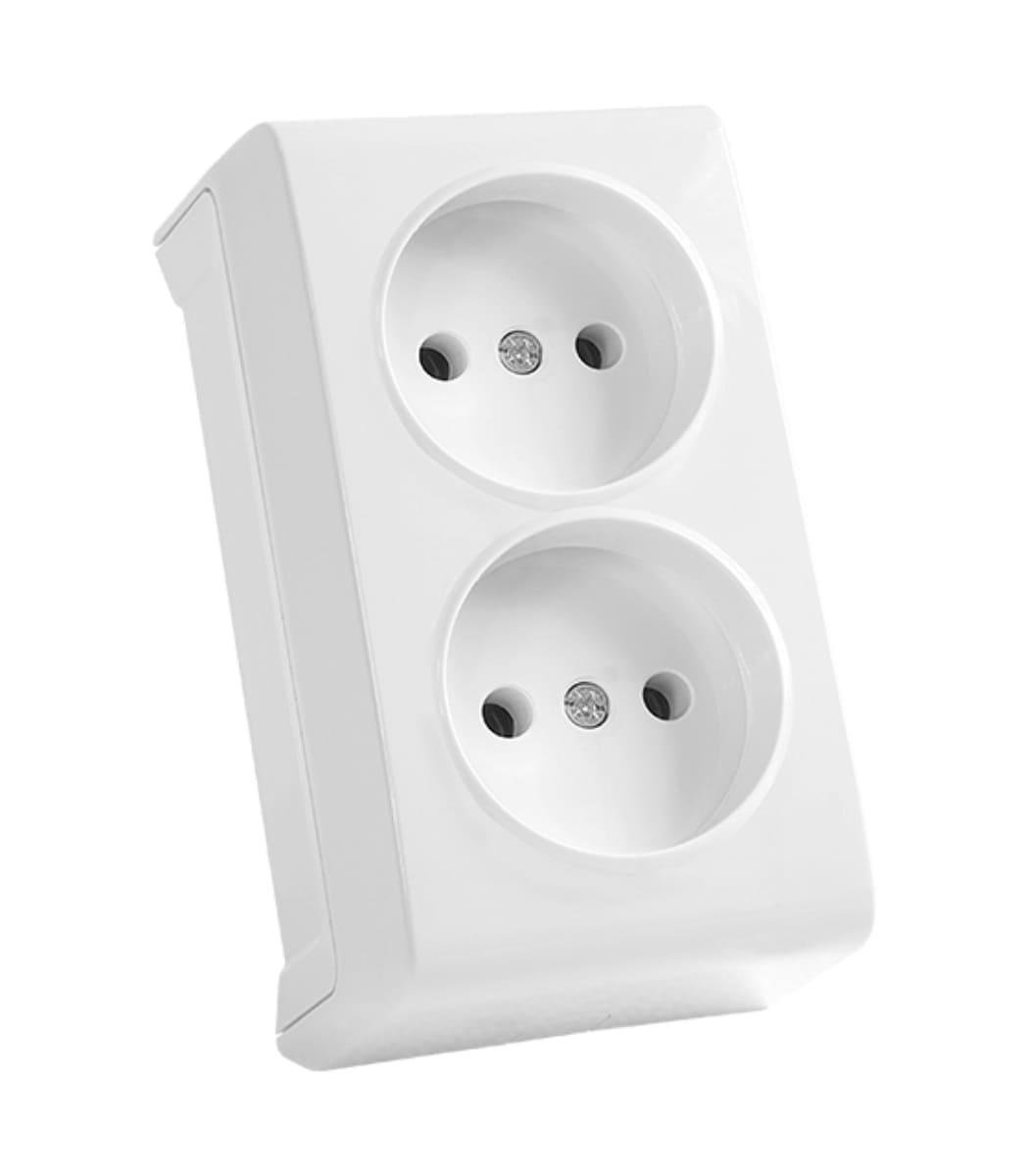 Розетка наружная двойная VIKO Vera без заземления