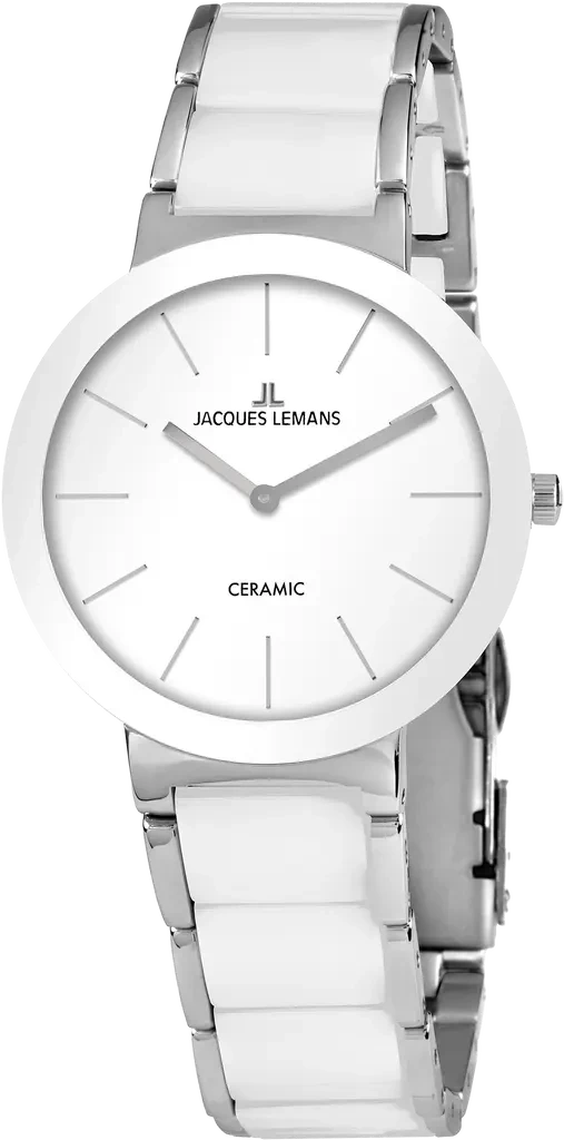Наручные часы мужские Jacques Lemans Monaco 42-8B со стальным корпусом WR 50 м и белым циферблатом Наручные часы мужские Jacques Lemans Monaco 42-8B со стальным корпусом WR 50 м и белым циферблатом