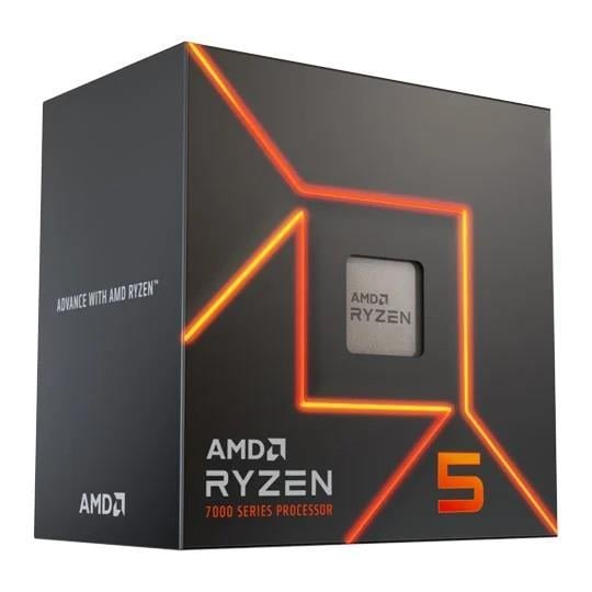 Центральний процесор AMD Ryzen 5 7400 6C/12T 3.3/4.3GHz Boost 16Mb Radeon Graphics AM5 65W Wraith Stealth cooler Box