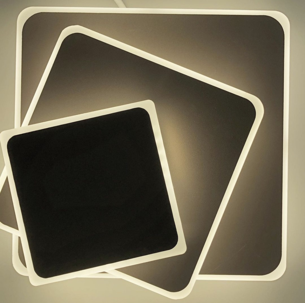 Светильник-трансформер Line.F потолочный/настенный LED на три квадрата Черный (1058_1606)