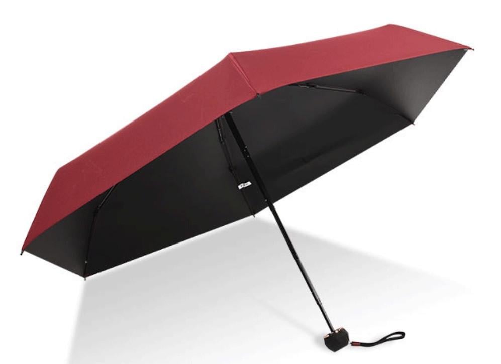 Складной мини зонтик SUNROZ Lipstick Umbrella Красный (SUN5236)