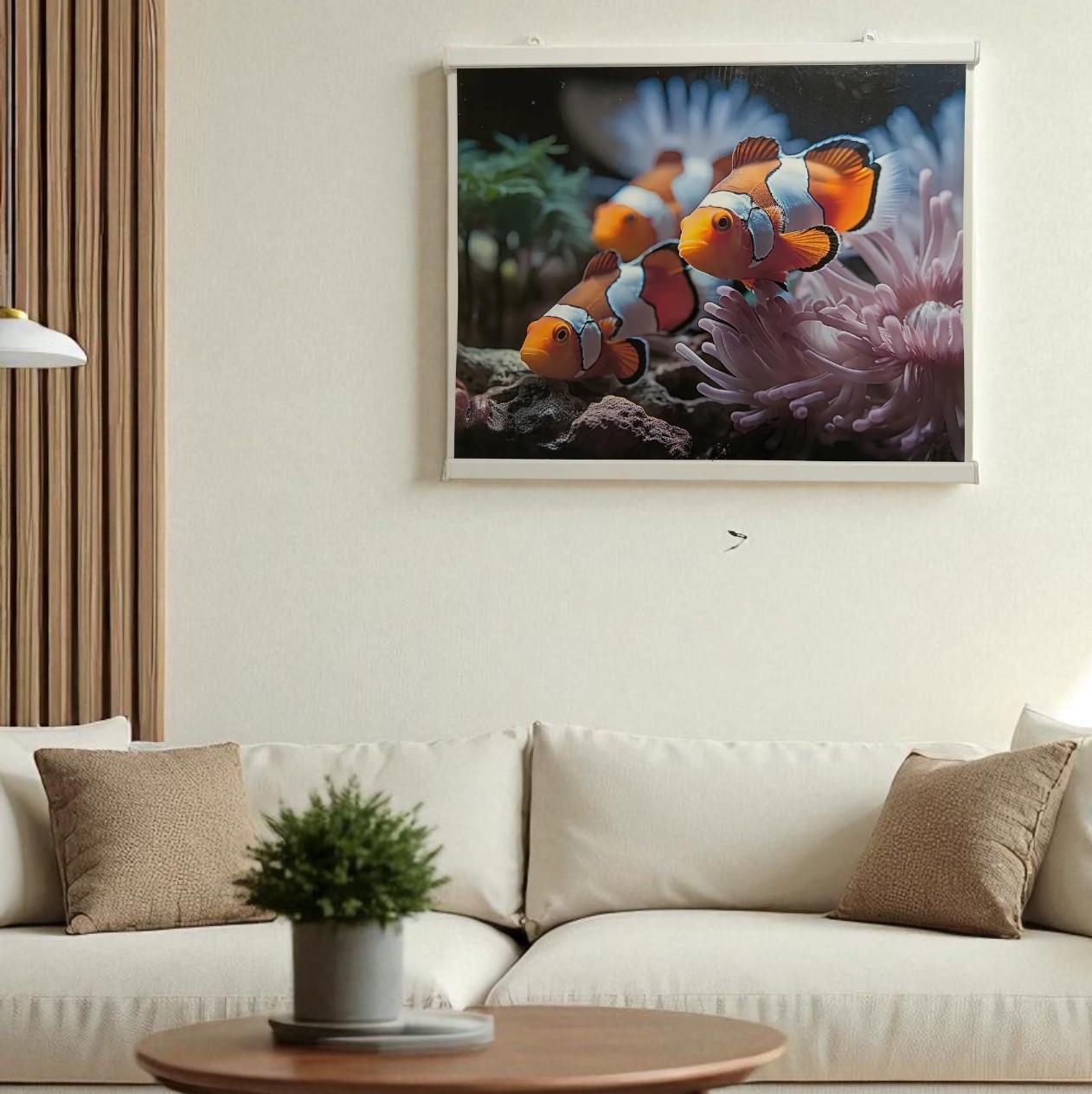 Инфракрасная картина-обогреватель Аквариум 63x50 см (wkr-10026)