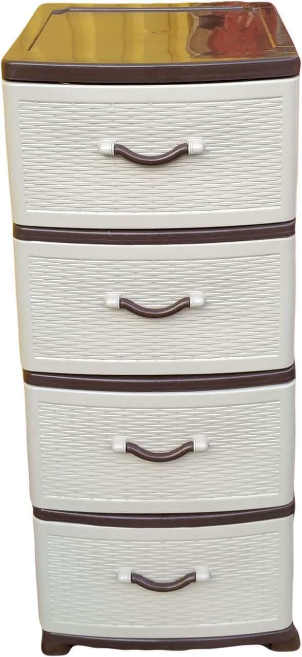 Комод пластиковий 4 ящики 85х47х37,5 Бежевий (472737-Prob)