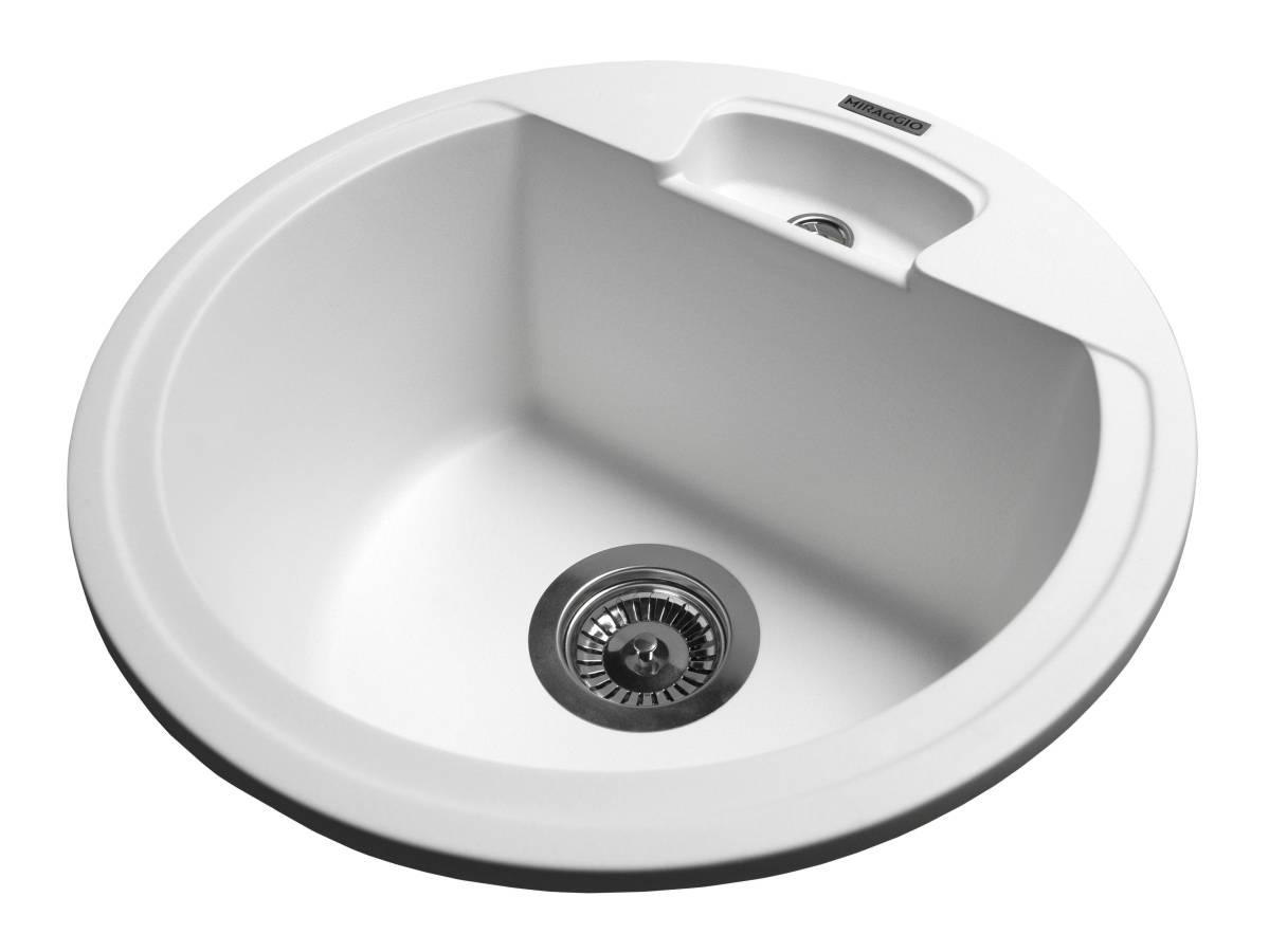 Кухонная мойка Miraggio VALENCIA круглая Белый (83988) Кухонная мойка Miraggio VALENCIA круглая Белый (83988)