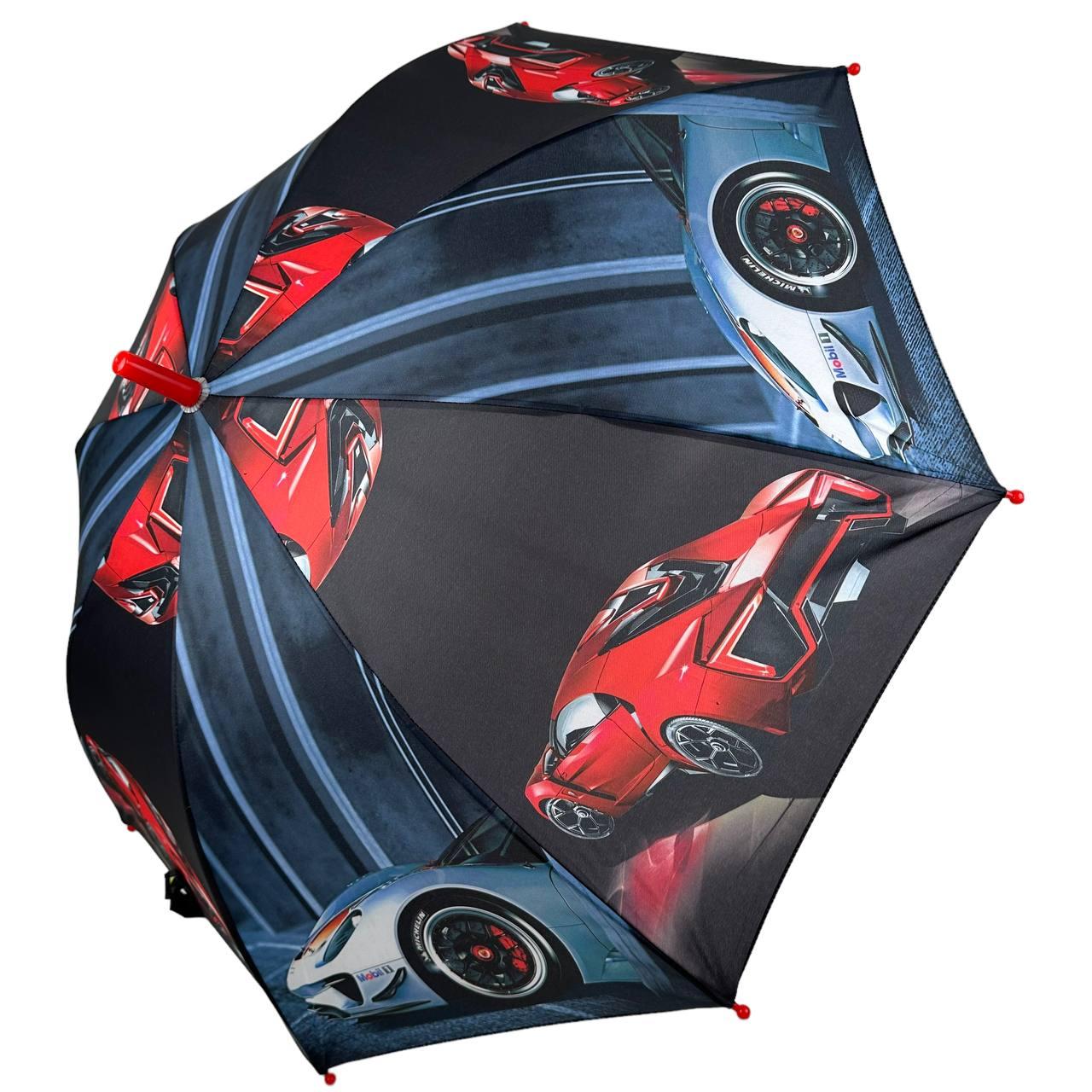 Зонтик-трость для мальчиков S&L Гонки Красный (018103-5)