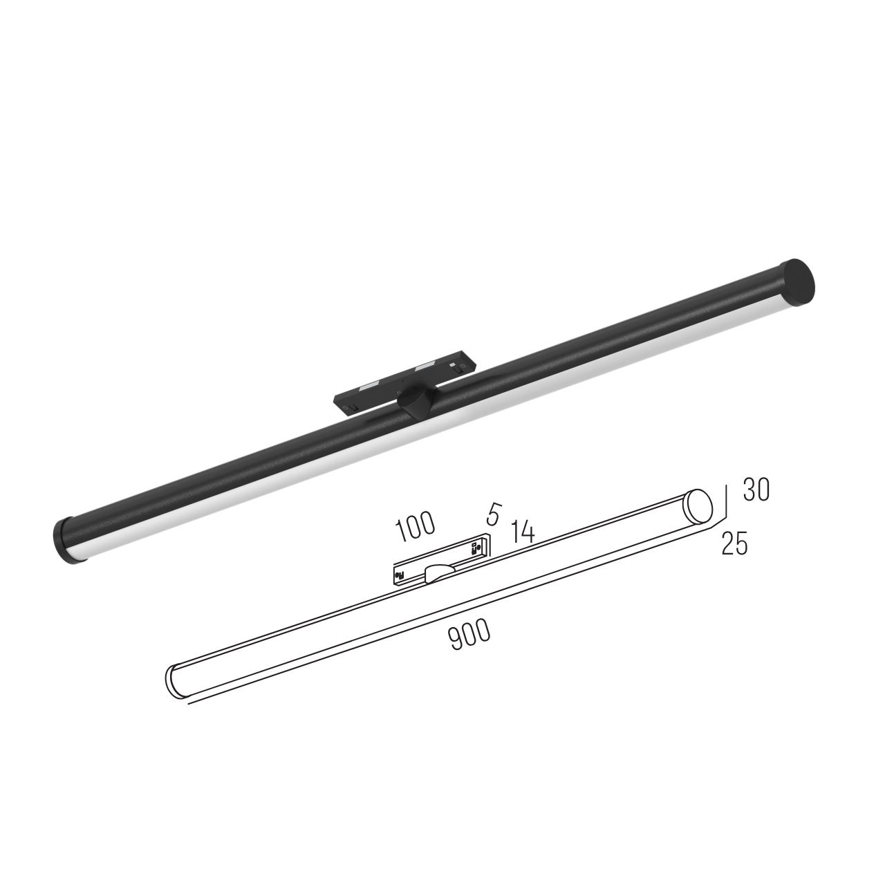 Світильник магнітний трековий MERALLI LIGHT TUBE 900 27W 3000K/6000K регульована WIFI 2,4G TUYA Білий (TRVBLT900) - фото 2 Світильник магнітний трековий MERALLI LIGHT TUBE 900 27W 3000K/6000K регульована WIFI 2,4G TUYA Білий (TRVBLT900) - фото 2