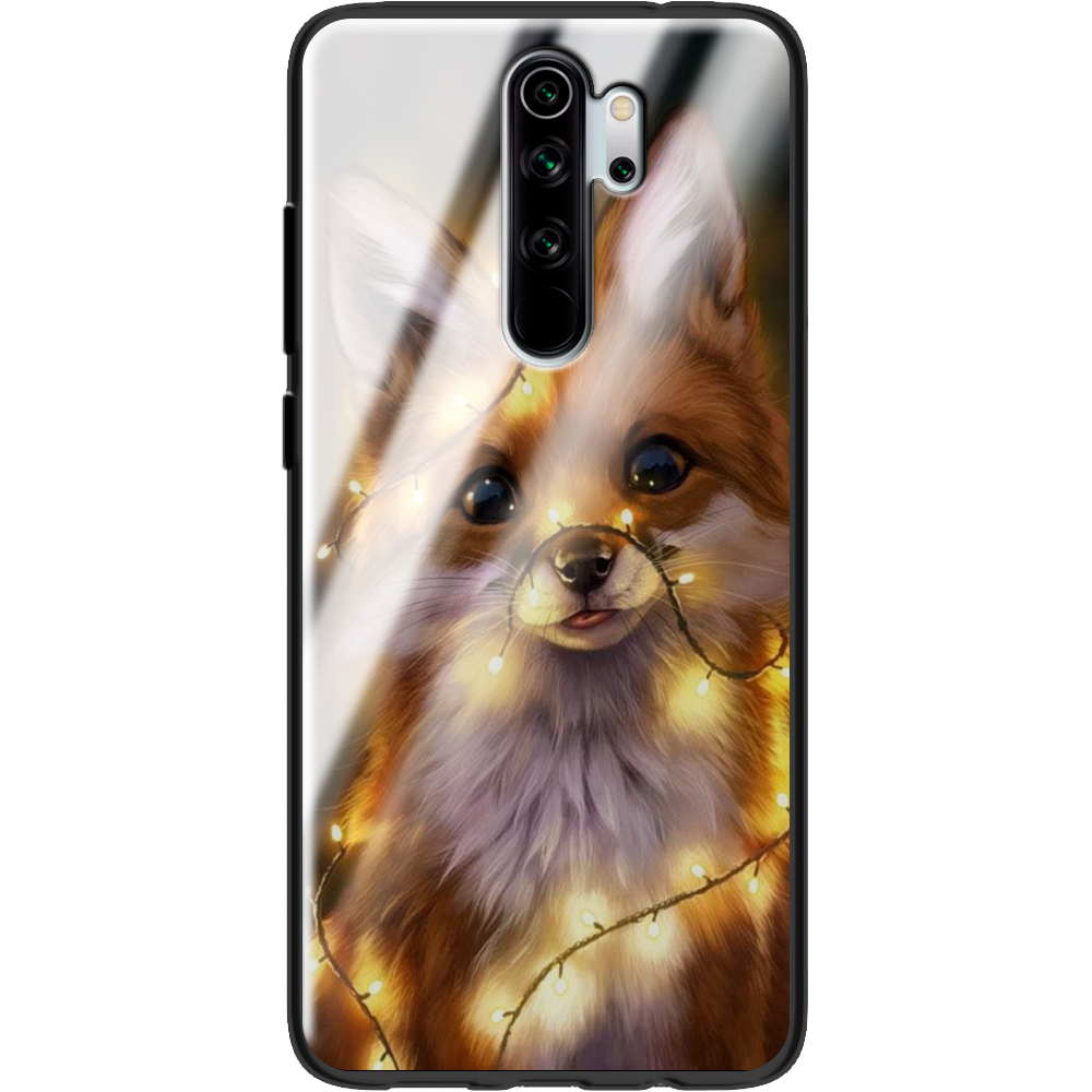 Чохол Boxface Xiaomi Redmi Note 8 Pro Різдвяна Лисичка Чорний силікон зі склом (38222-up2399-38352)