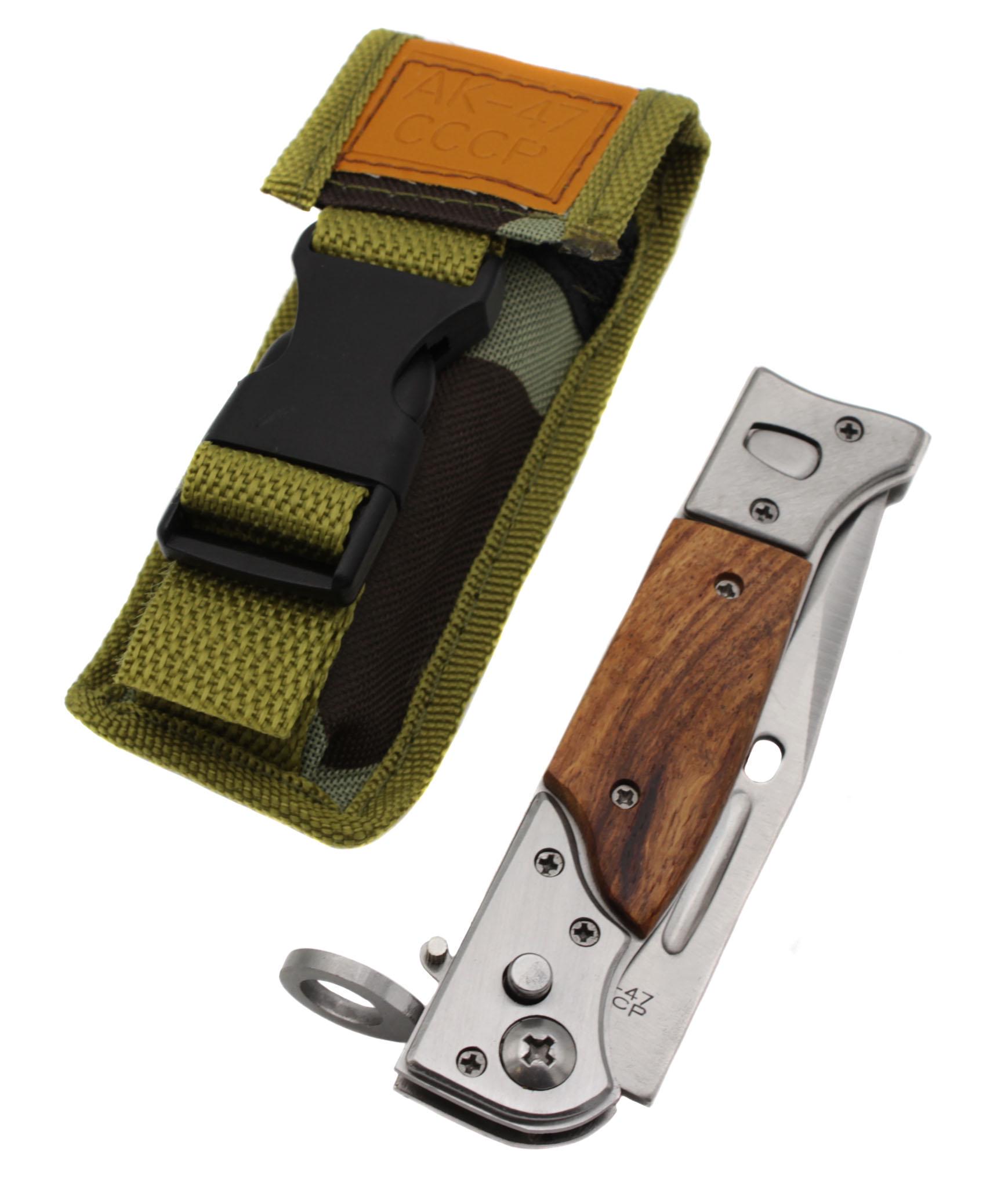 Нож-складень AK-47 Малый 406 с деревянной ручкой (17741) - фото 2