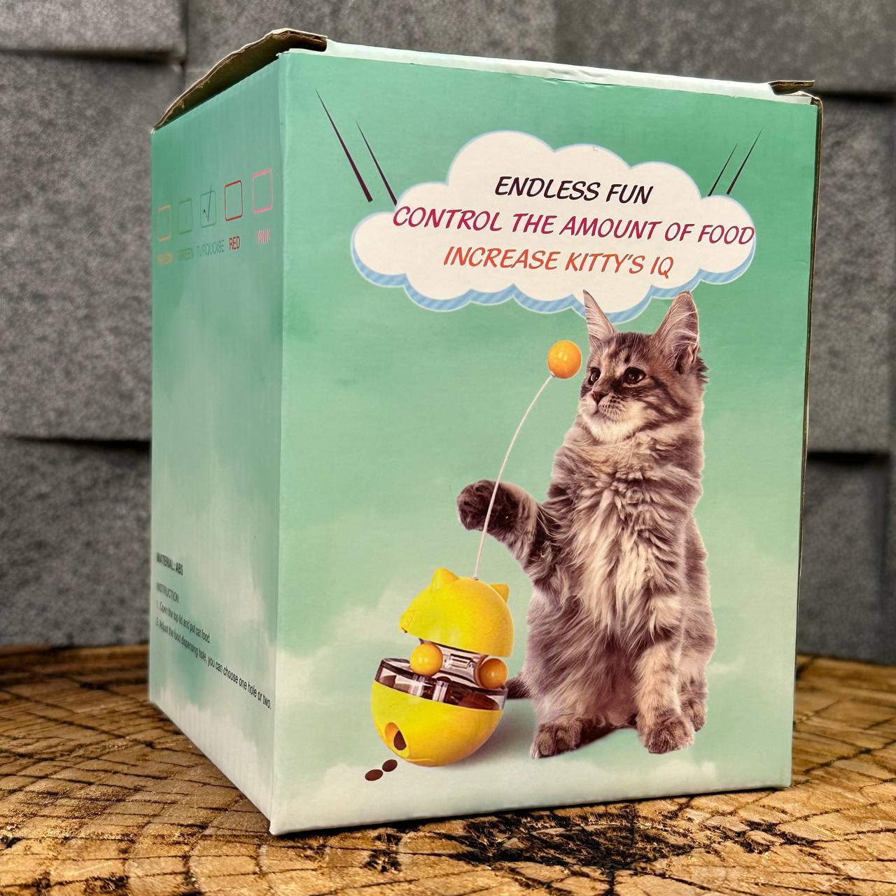 Игрушка неваляшка кормушка для кошек интерактивная с регулировкой - фото 8 Игрушка неваляшка кормушка для кошек интерактивная с регулировкой - фото 8