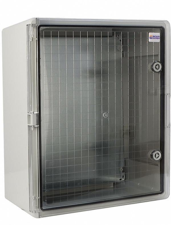 Корпус ABS-пластик з монтажною панеллю з прозорими дверцятами 400x500x180 ІР65 (A0270010029)
