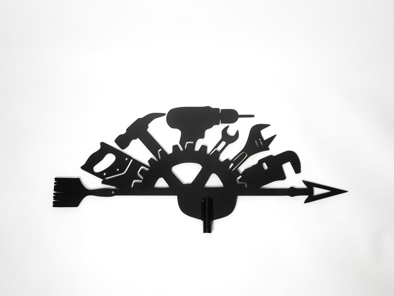 Флюгер на дах маленький Інструменти на альтанку/криницю/огорожу 60x55 см (1092440) Флюгер на дах маленький Інструменти на альтанку/криницю/огорожу 60x55 см (1092440)