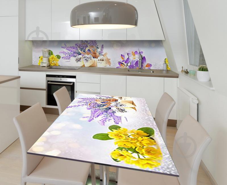 Наклейка 3Д виниловая на стол Zatarga «Цветочное мыло» 600х1200 мм (Z185022st)